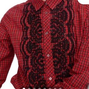 J crew size 2 scotch plaid button front top